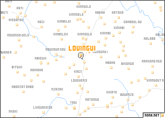 map of Louingui