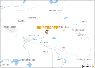 map of Louis Corners