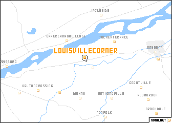 map of Louisville Corner