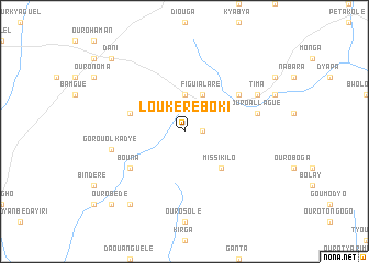 map of Loukéré Boki