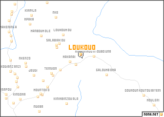 map of Loukouo