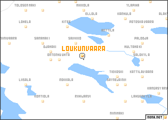 map of Loukunvaara