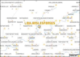 map of Loulans-les-Forges