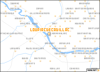 map of Loupiac-de-Cadillac