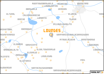 map of Lourdes