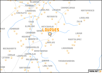 map of Lourdes