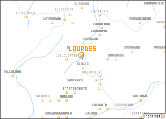 map of Lourdes