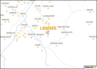 map of Lourdes