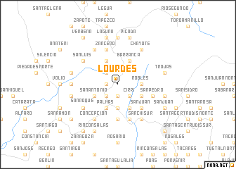 map of Lourdes