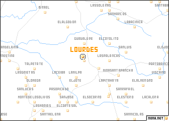 map of Lourdes