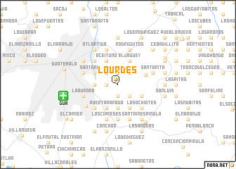 map of Lourdes