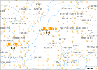 map of Lourdes