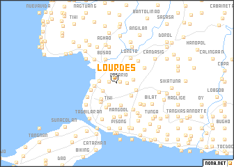 map of Lourdes