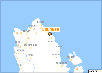 map of Lourdes