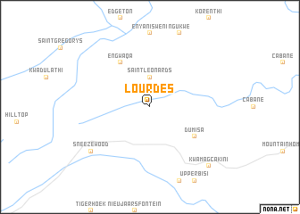 map of Lourdes