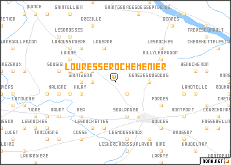 map of Louresse-Rochemenier