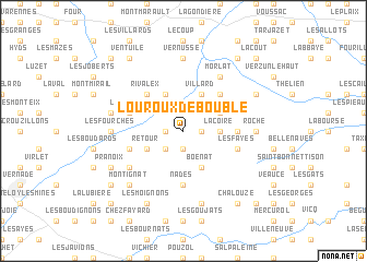 map of Louroux-de-Bouble