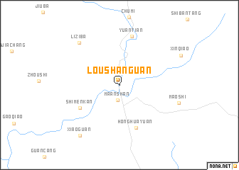 map of Loushanguan