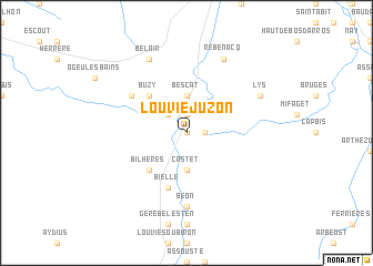 map of Louvie-Juzon