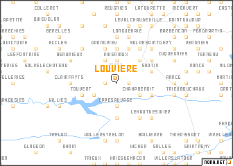 map of Louvière