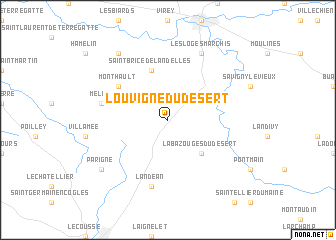 map of Louvigné-du-Désert