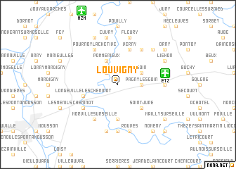 map of Louvigny