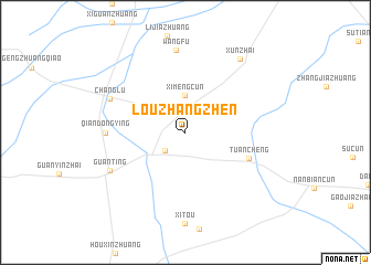 map of Louzhangzhen