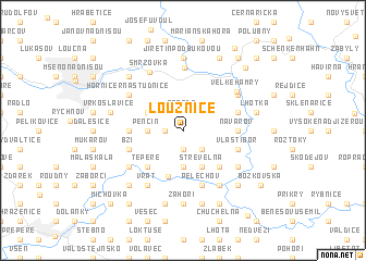 map of Loužnice