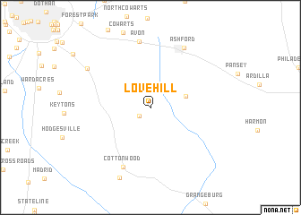 map of Love Hill