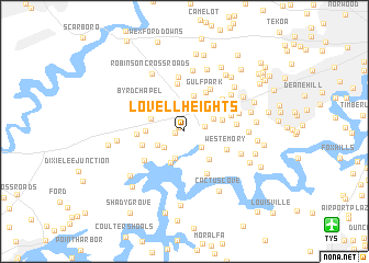 map of Lovell Heights