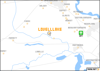 map of Lovell Lake