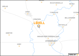 map of Lovell
