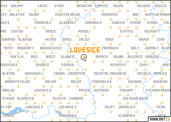map of Lověšice