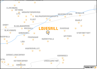 map of Loves Mill