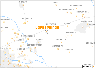map of Love Springs
