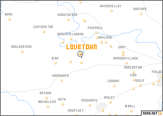 map of Lovetown