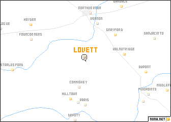 map of Lovett