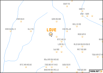 map of Lovè