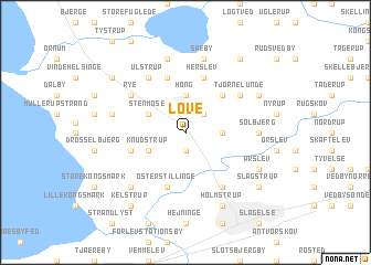 map of Løve