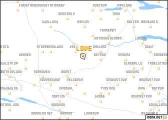 map of Løve