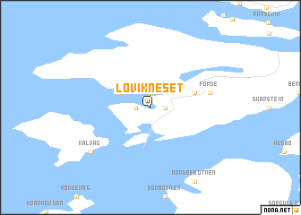 map of Løvikneset