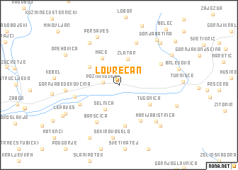 map of Lovrečan