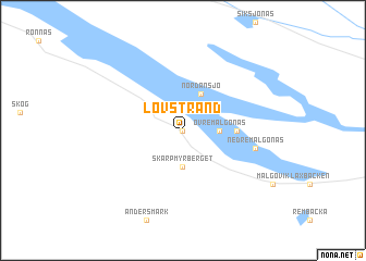 map of Lövstrand