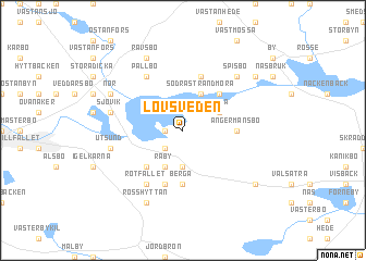 map of Lövsveden