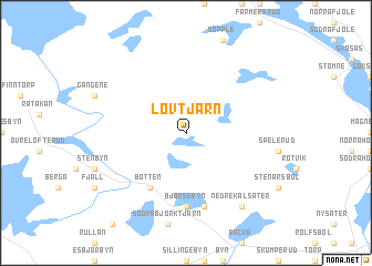 map of Lovtjärn