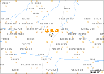 map of Łowcza