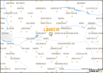 map of Łowęcin
