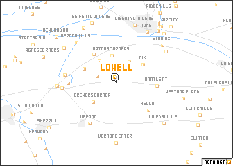 map of Lowell