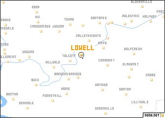 map of Lowell