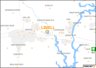 map of Lowell